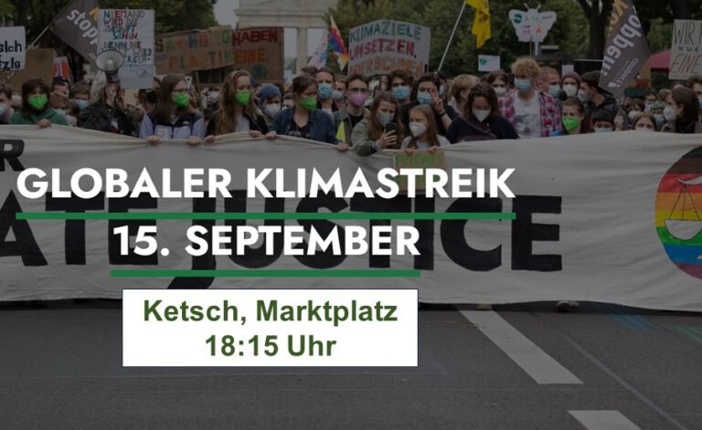 Fridays for Future – Globaler Klimastreik 15.9. – Marktplatz Ketsch, 18:15 Uhr